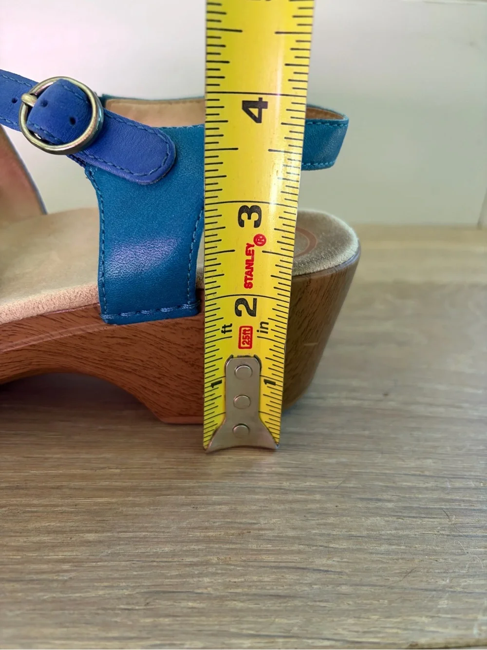 Dansko Stevie wedge sandals blue strappy beach summer preppy - Picture 6 of 9
